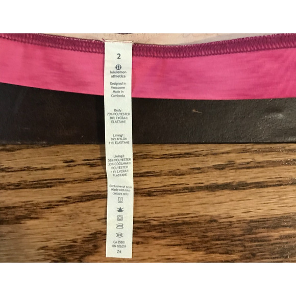 Lululemon All Sport Bra III Pigment Wind Berry Rumble Multi - SIze 2 - Picture 6 of 9